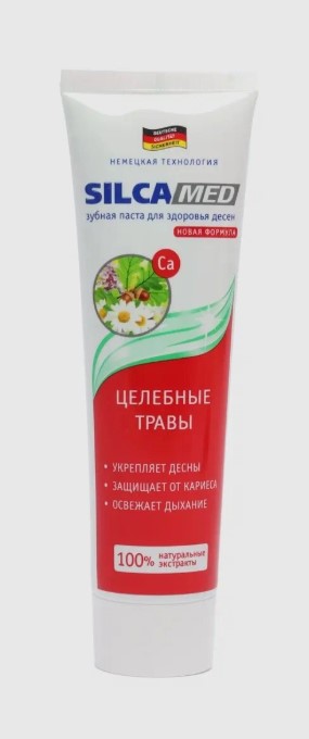 Зубная паста SILCAMED Целебные травы 175г 24шт