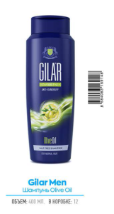 Шампунь GILAR для мужчин экстрактом Оливковым 400ml 12ящ