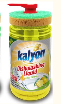 Гель для мытья посуды с губкой Kalyon Лимон 1000мл 10шт