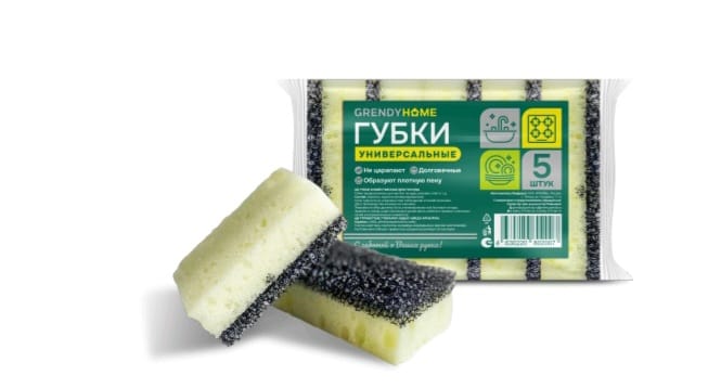 Губка для посуды Универсальные 85*55*30 5шт 30ящ