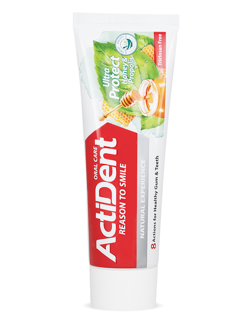 Зубная паста ActiDent  Мед Прополис 100г 12шт 48ящ