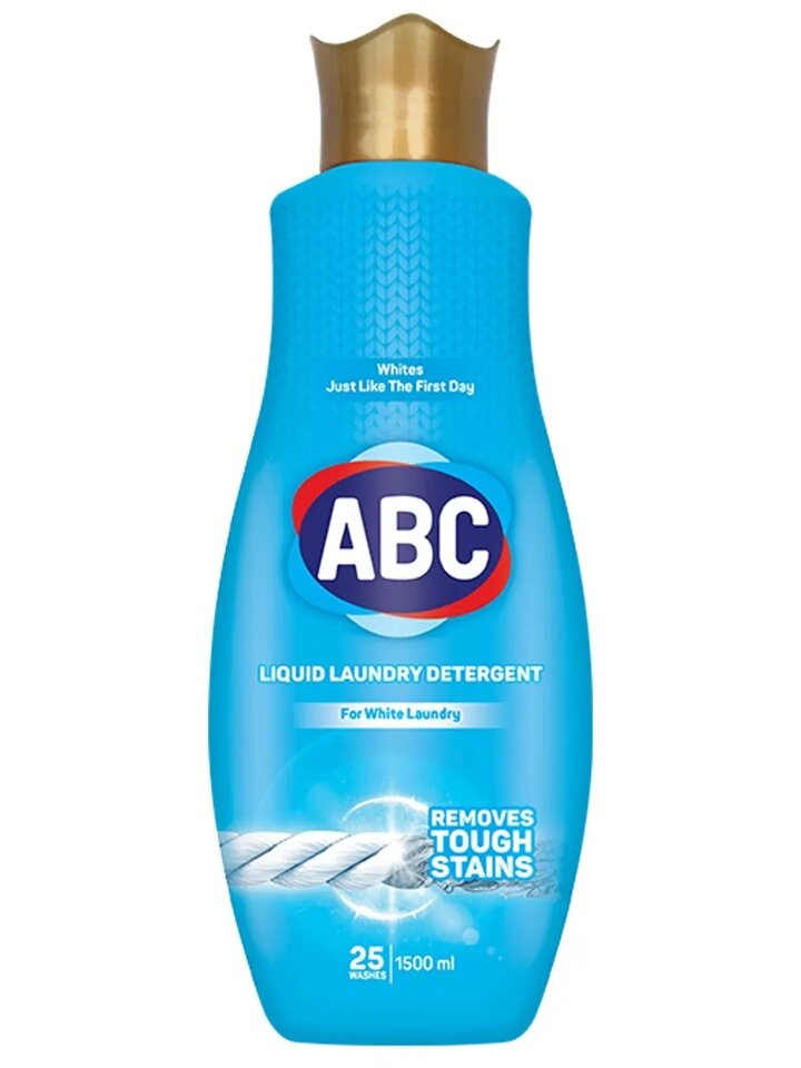Гель ABC для стирки белого белья 1.5л 9шт