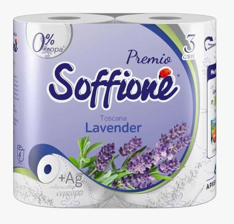 Т.Бумага Soffione Premio 3сл 4рул 10бл в уп 