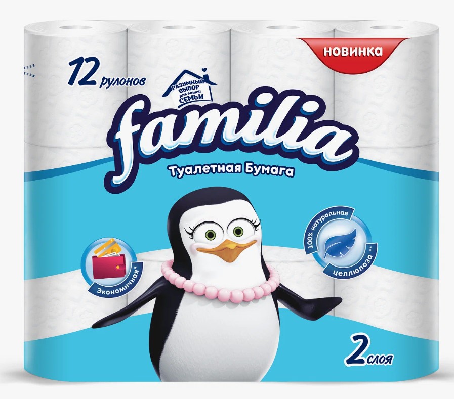 Т.Бумага Familia 2сл 12рул 8бл в уп 