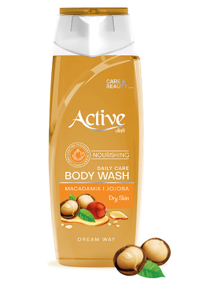 Гель для душа Active Care Beauty жожоба масло макадамии 400мл 16ящ