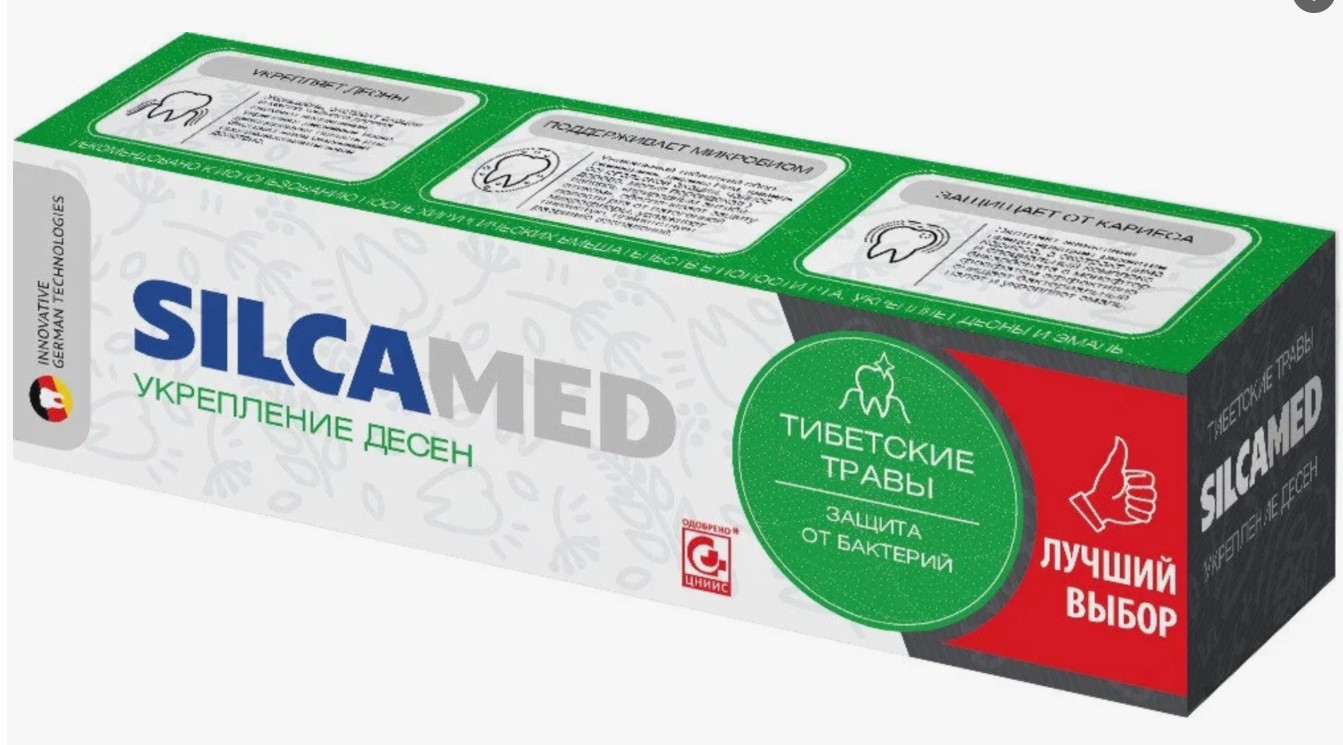 Зубная паста SILCAMED Тибетские травы130г 24шт