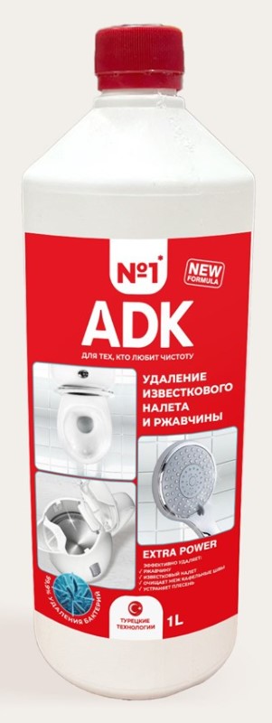 Средство ADK от удаления извести и налета 1л 9шт