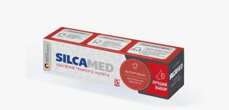Зубная паста SILCAMED Антитабак 130г 24шт