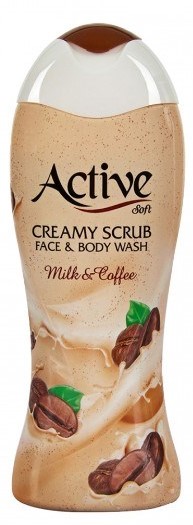 Гель-скраб кремовой для душа Active Кофе с молоком 400мл 12шт 