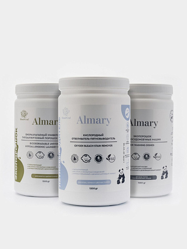 Кислородный отбеливатель-пятновыводитель 1200г Almary 6шт