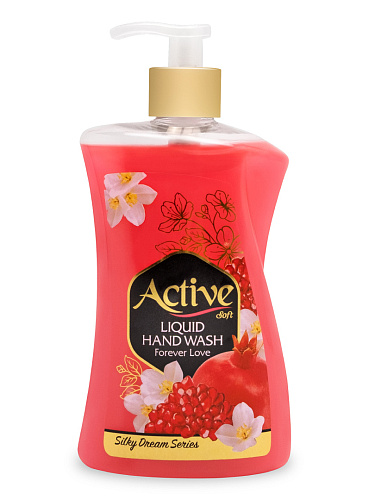 Жидкое мыло Active жемчуг парфюм Вечная любовь Pink 450мл 12шт