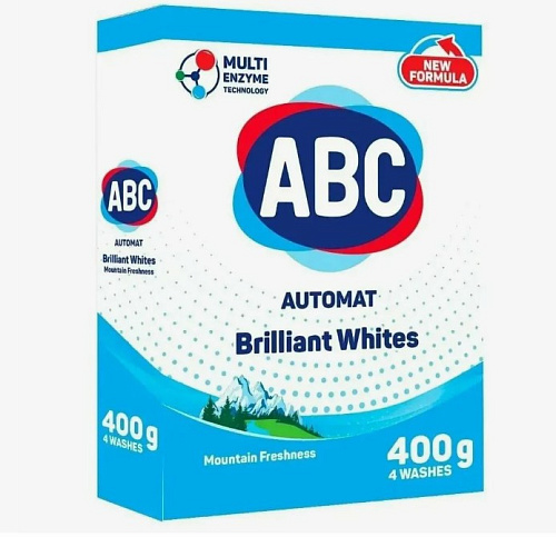 Стиральный порошок автомат Свежесть гор ABC 400гр 18шт
