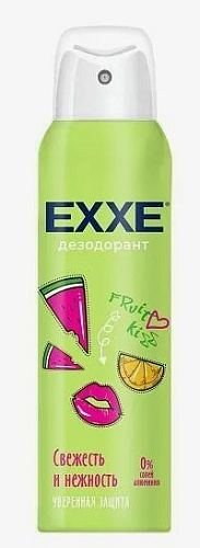Дезодорант женский EXXE Fruit kiss Свежость нежность 150мл 6шт