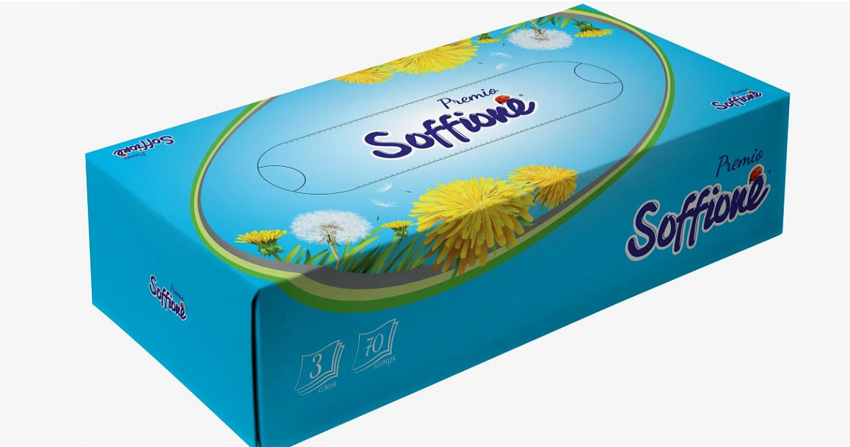 Салфетки бумжные Soffione 2сл 100шт 40уп
