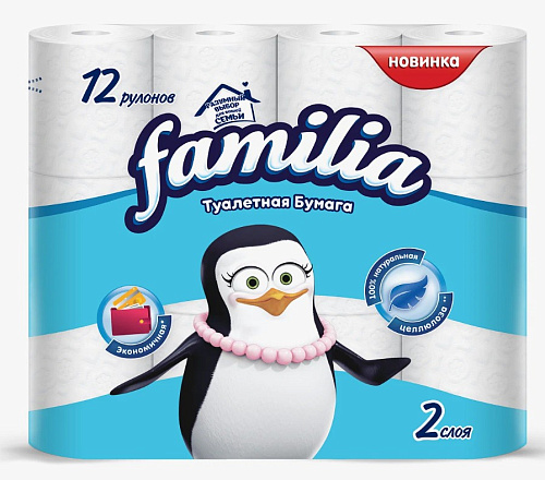 Т.Бумага Familia 2сл 12рул 8бл в уп 