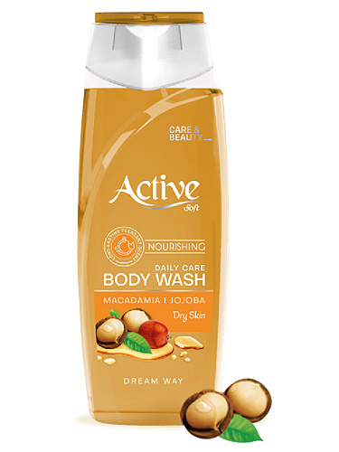 Гель для душа Active Care Beauty жожоба масло макадамии 400мл 16ящ