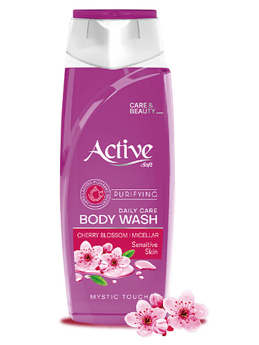 Гель для душа Active Care Beauty экстрактом вишни 400мл 16ящ